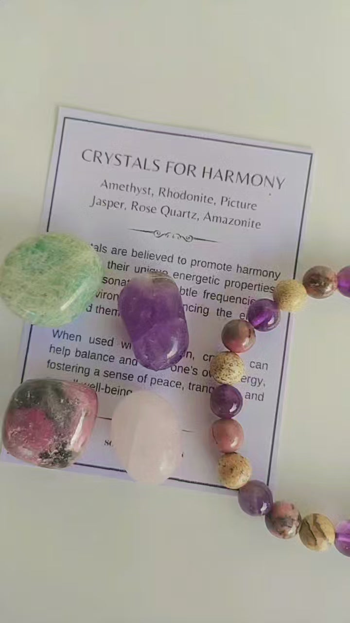 Inspire HARMONY Crystal Kit, Gemstone Tumble Kit, Harmony Crystal Gift Set