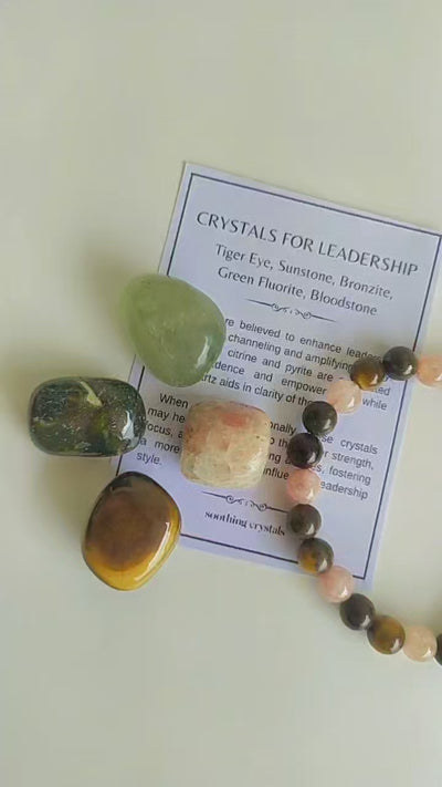 Inspire LEADERSHIP Crystal Kit, Gemstone Tumble Kit, Leadership Crystal Gift Set