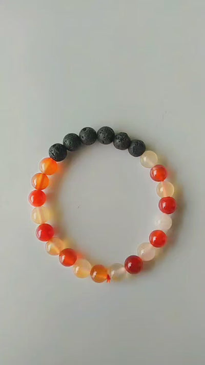 Carnelian Diffuser Bracelet, Lava Diffuser Jewelry, Aromatherapy, Essential Oil Bracelet, Spiritual Gift, Yoga Gift for Her