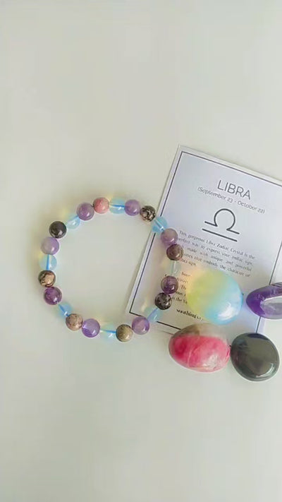 LIBRA Zodiac Crystal Kit, Libra Birthstones Tumbled Stones Set, Libra Gifts