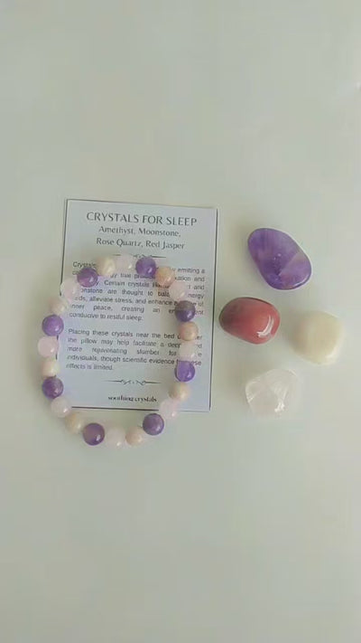 Improve SLEEP Crystal Kit, Gemstone Tumble Kit, Sleep Crystal Gift Set