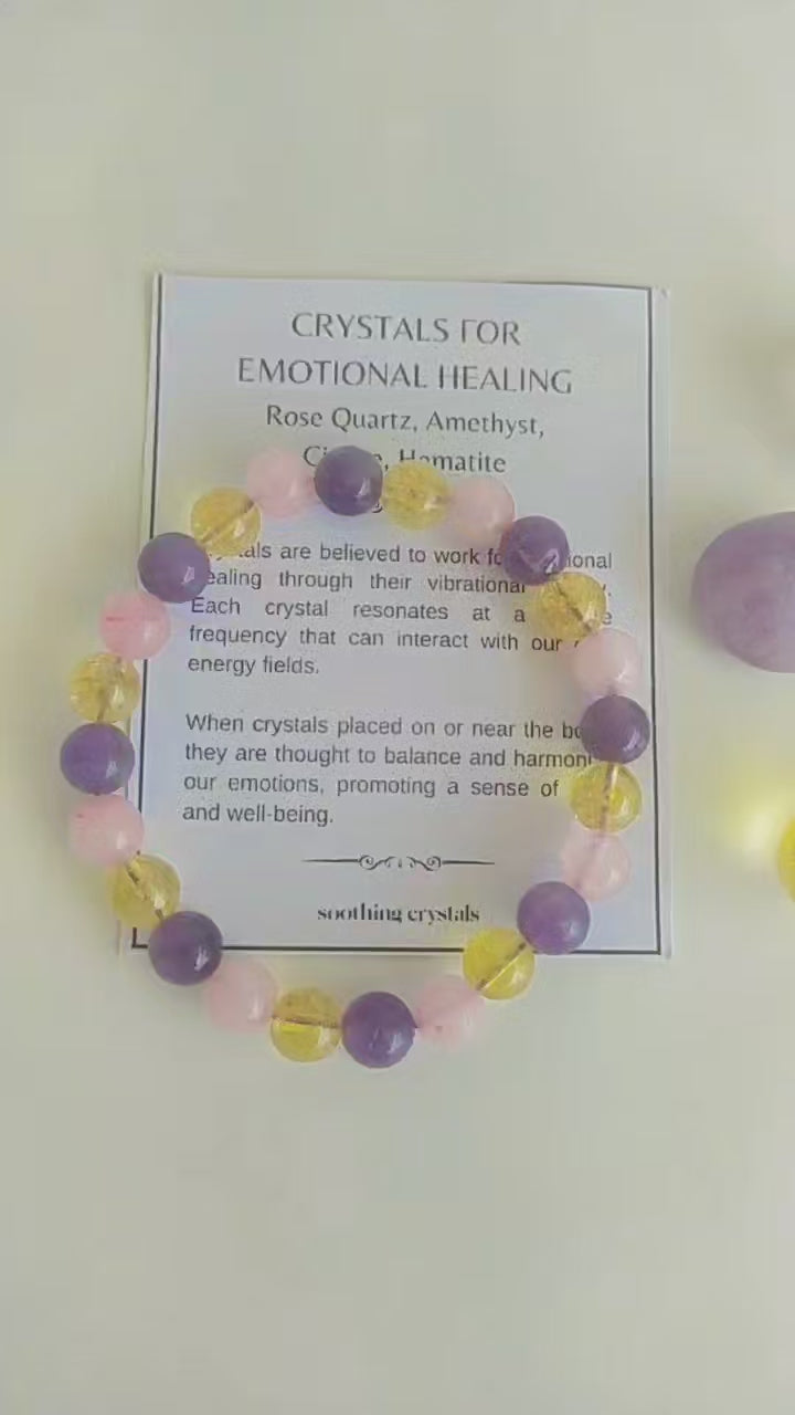 EMOTIONAL HEALING Crystal Kit, Gemstone Tumble Kit, Emotional Healing Crystal Gift Set