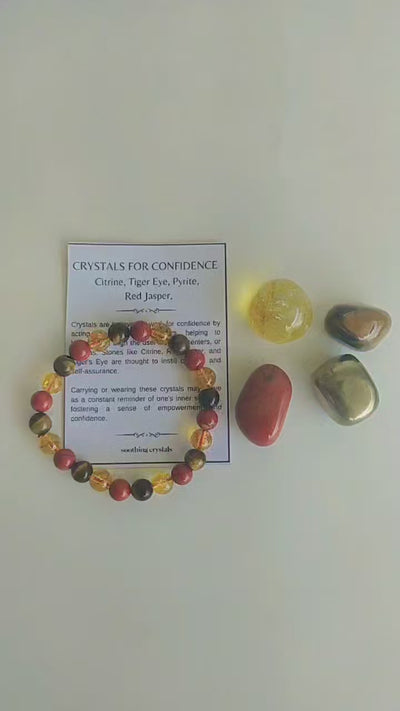 Boost CONFIDENCE Crystal Kit, Gemstone Tumble Kit, Confidence Crystal Gift Set