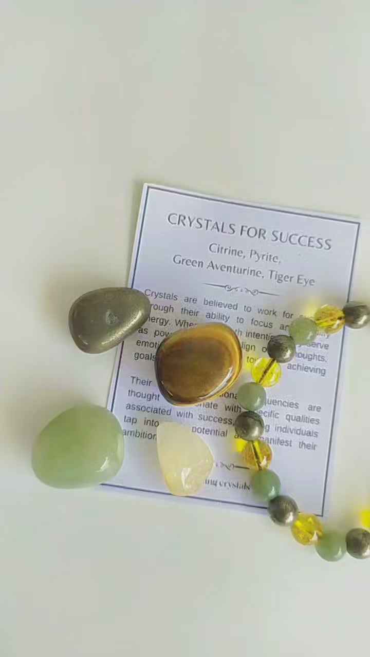 Attract SUCCESS Crystal Kit, Gemstone Tumble Kit, Success Crystal Gift Set