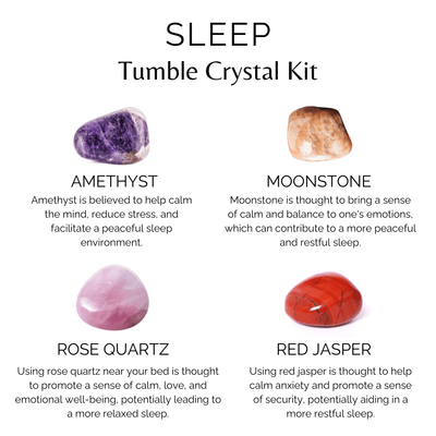 Improve SLEEP Crystal Kit, Gemstone Tumble Kit, Sleep Crystal Gift Set