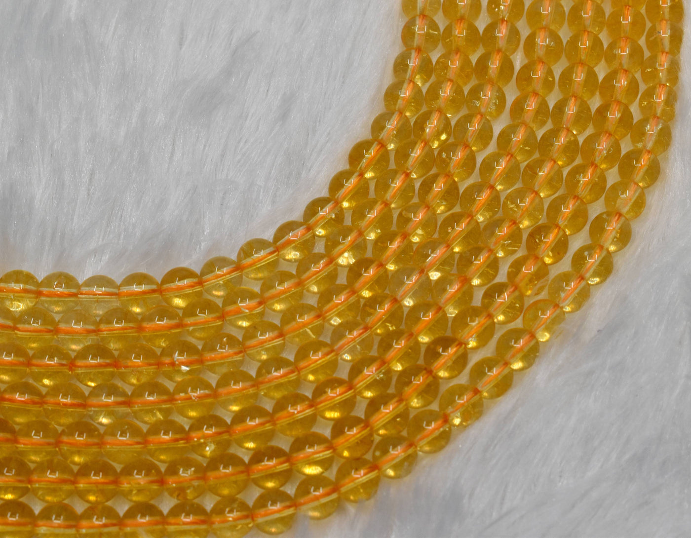 Natural Citrine Beads, Natural Round Crystal Beads 6mm to 10mm