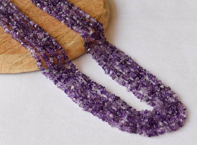 Uncut Raw Amethyst Crystal Chip Beads for Necklace (Insight and Inspiration)