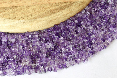 Uncut Raw Amethyst Crystal Chip Beads for Necklace (Insight and Inspiration)