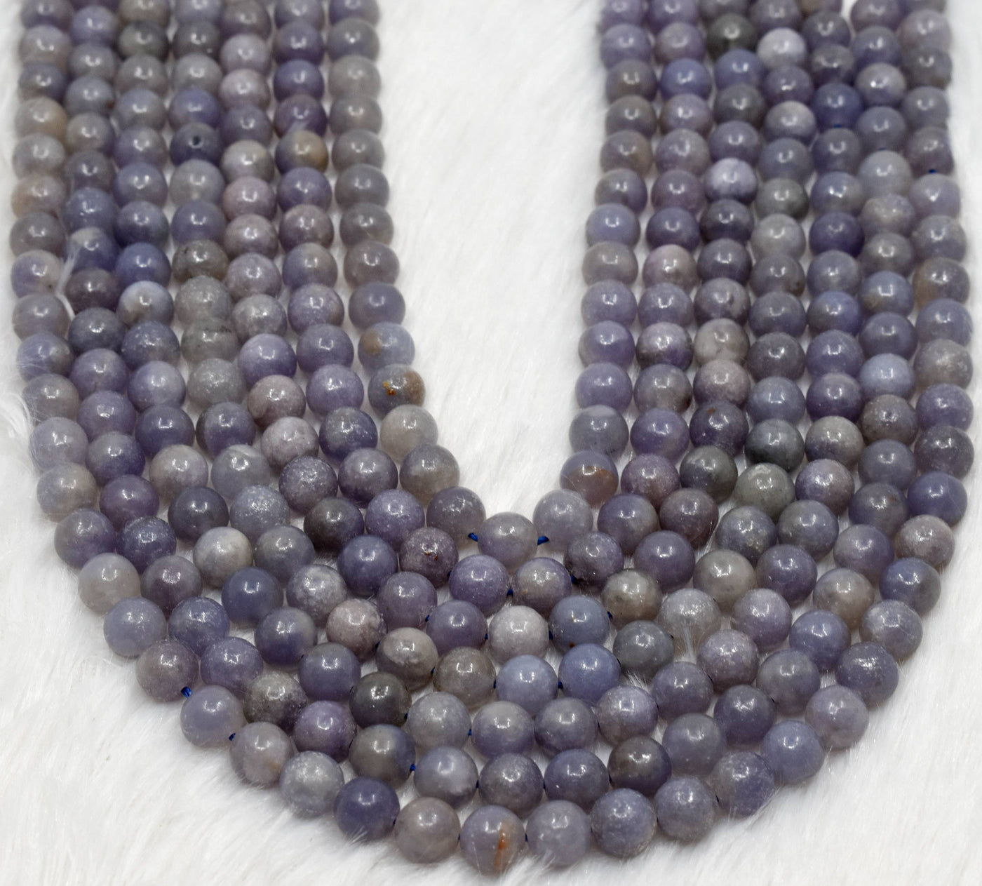 Blue Lepidolite A Grade 6mm, 8mm, 10mm Round Beads