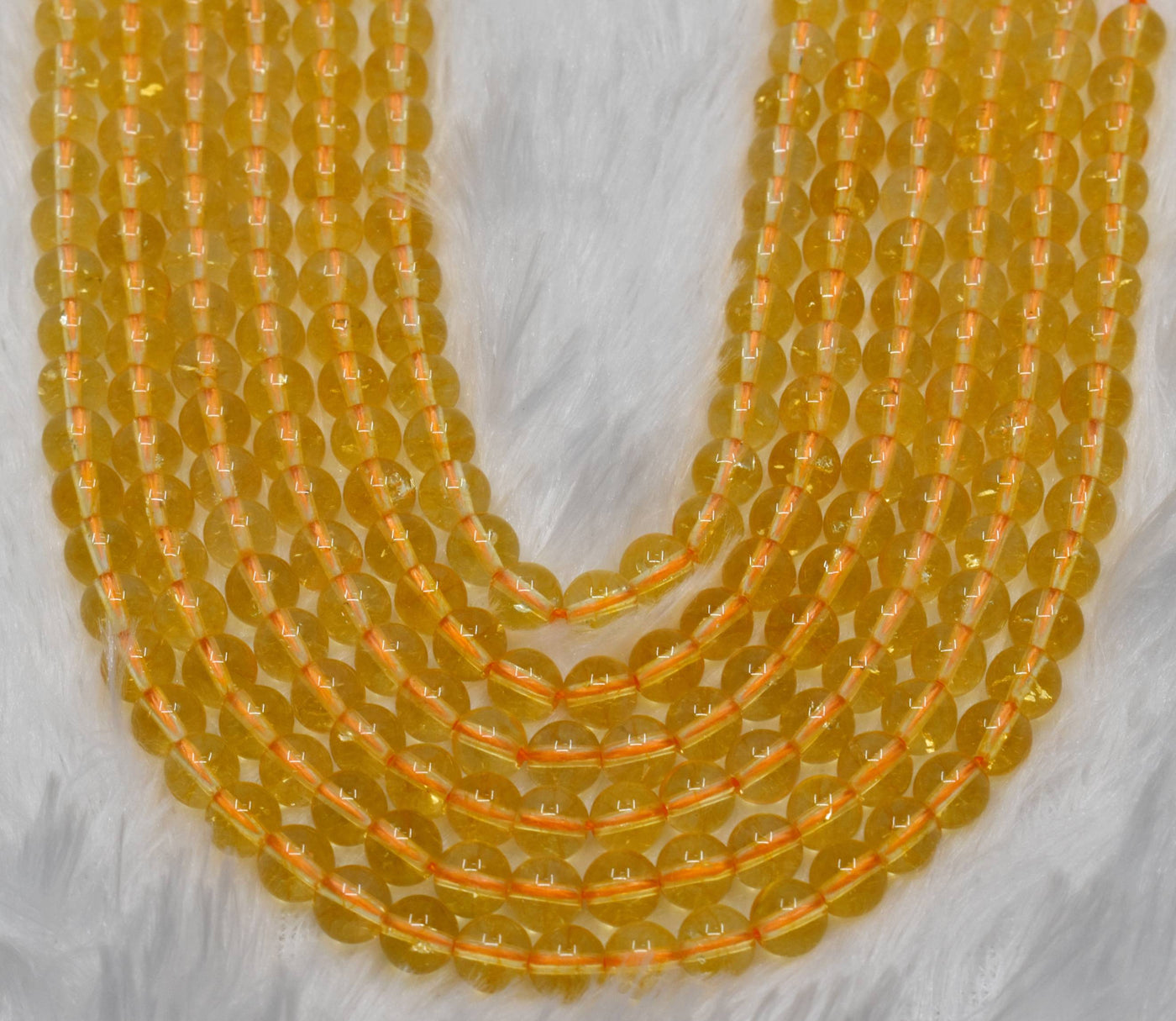 Natural Citrine Beads, Natural Round Crystal Beads 6mm to 10mm