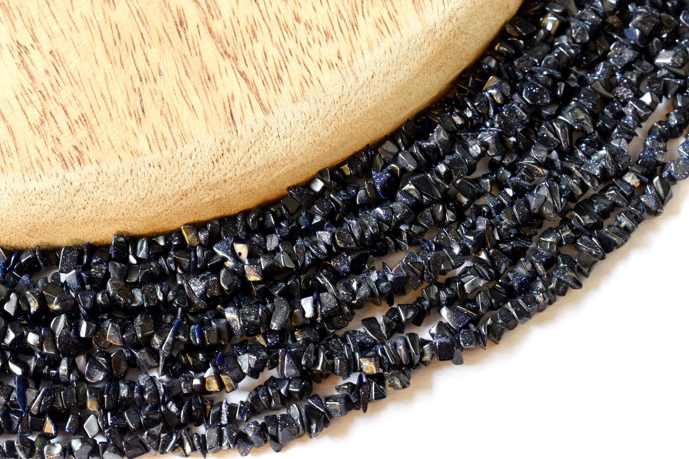 Uncut Blue Sandstone  Crystal Chip Beads Raw Gemstone Uncut Beads Necklace