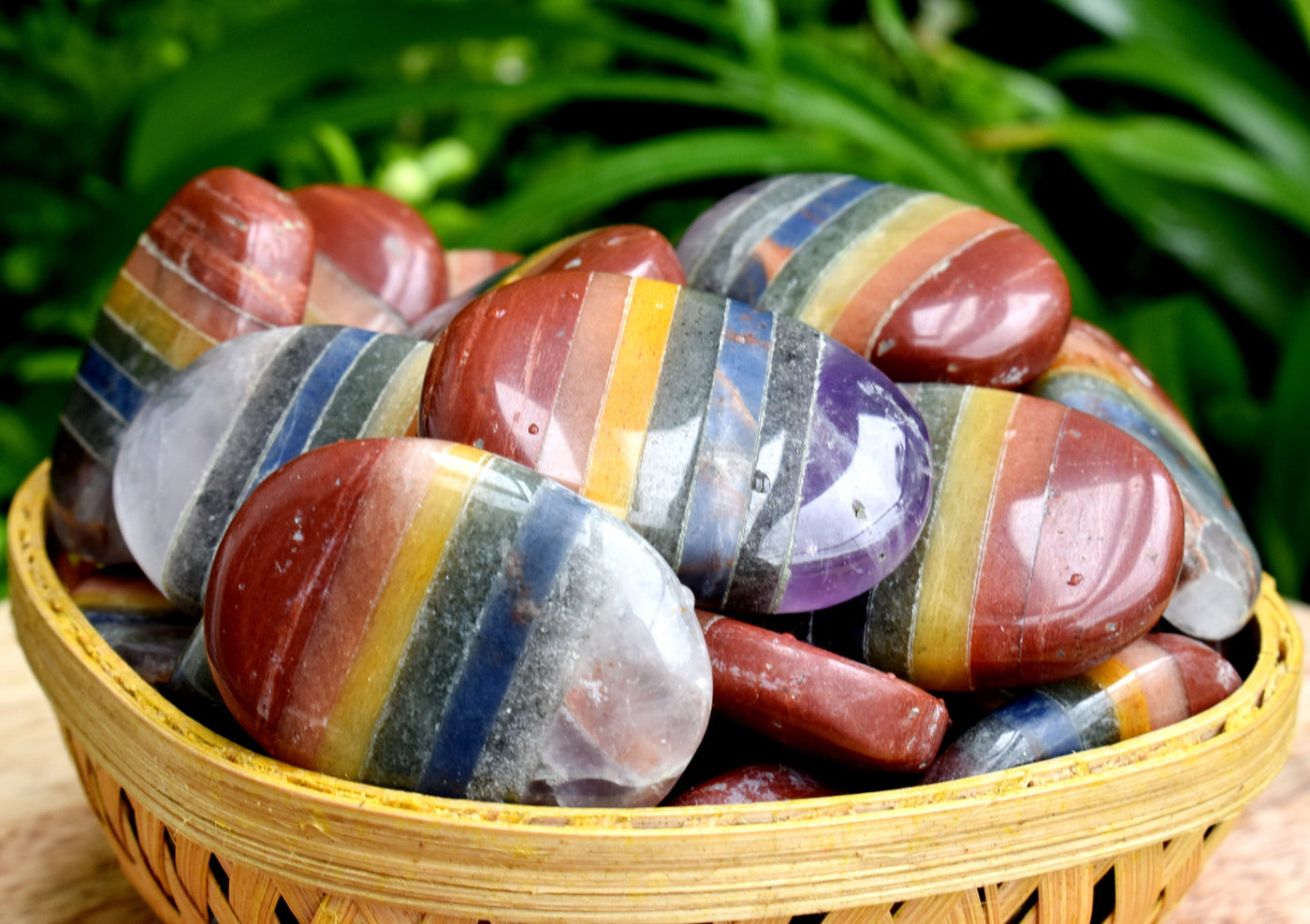 25pcs Seven Chakra Worry Stones