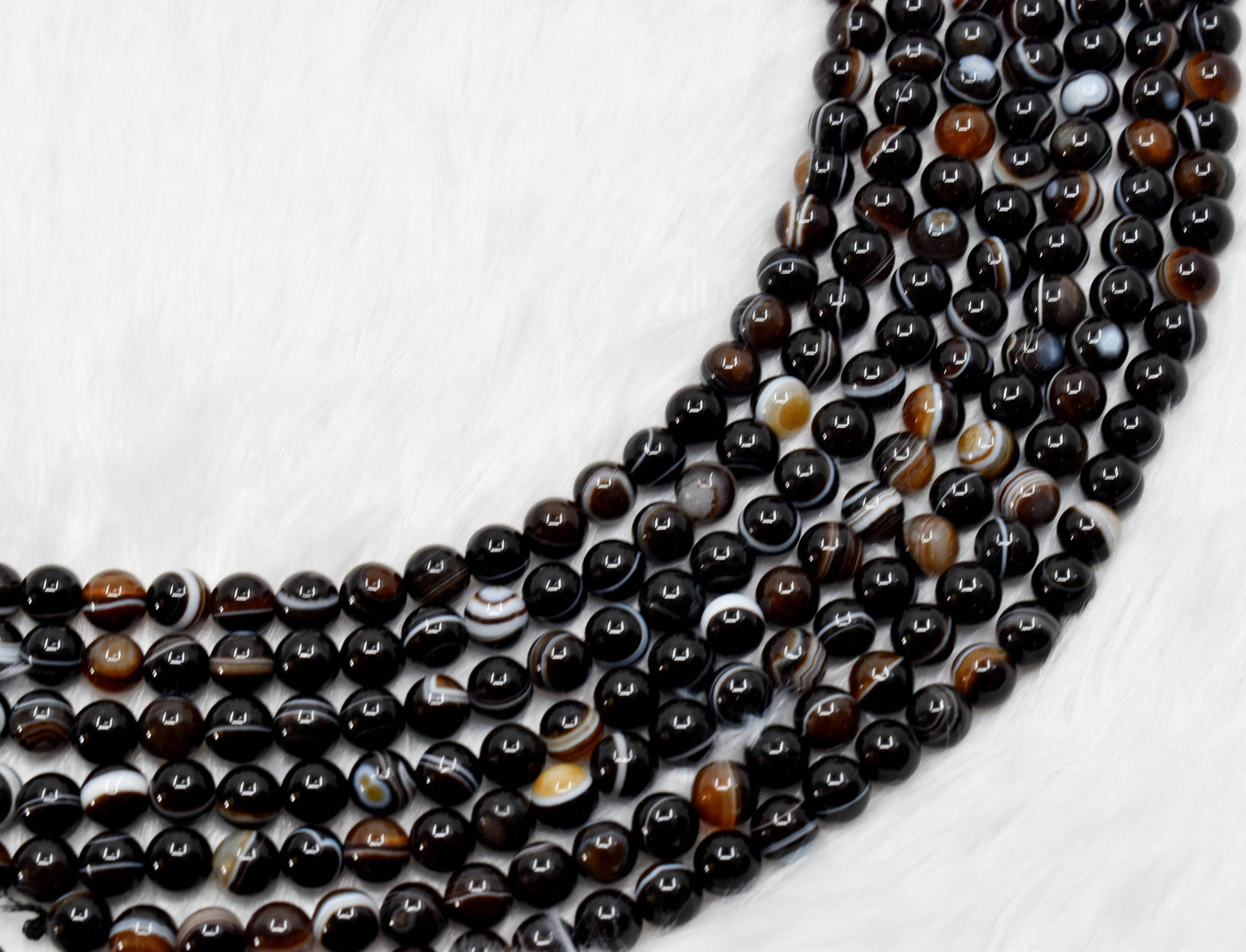 Black Eye Agate AAA Grade 6mm, 8mm, 10mm Round Beads