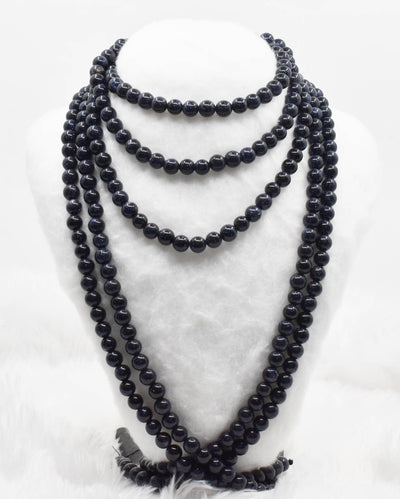 Blue Sandstone Beads, Natural Round Crystal Beads 6mm to 10mm