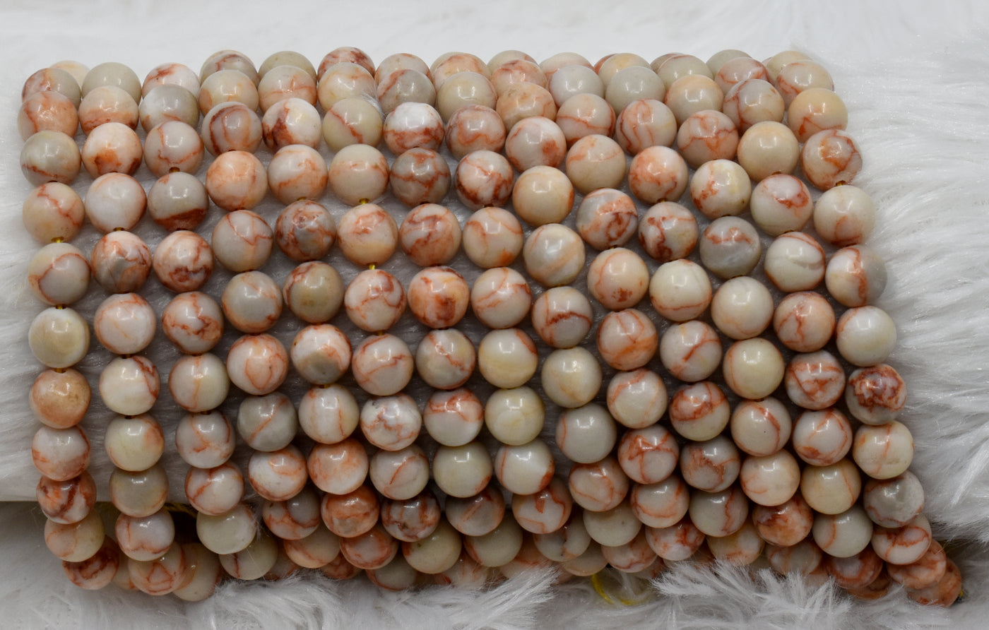 Red Picasso Jasper Beads, Natural Round Crystal Beads 6mm to 10mm