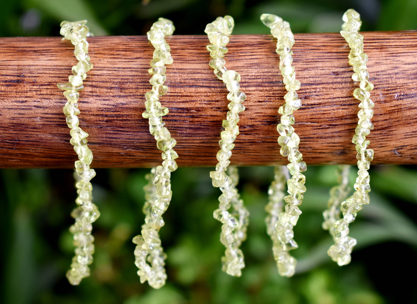 Natural Peridot Chip Bracelets,  Loose Crystal Gemstone Chip Bracelets ~ Healing Chip Bracelet