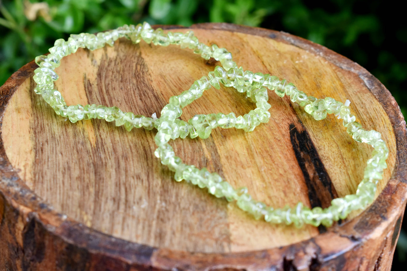 Natural Peridot Chip Bracelets,  Loose Crystal Gemstone Chip Bracelets ~ Healing Chip Bracelet