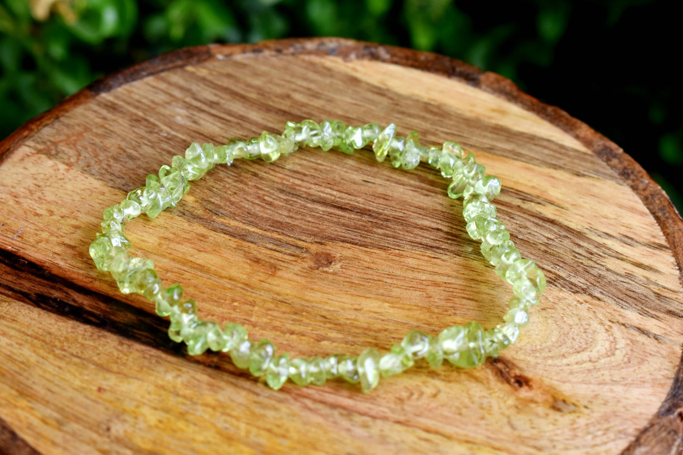 Natural Peridot Chip Bracelets,  Loose Crystal Gemstone Chip Bracelets ~ Healing Chip Bracelet