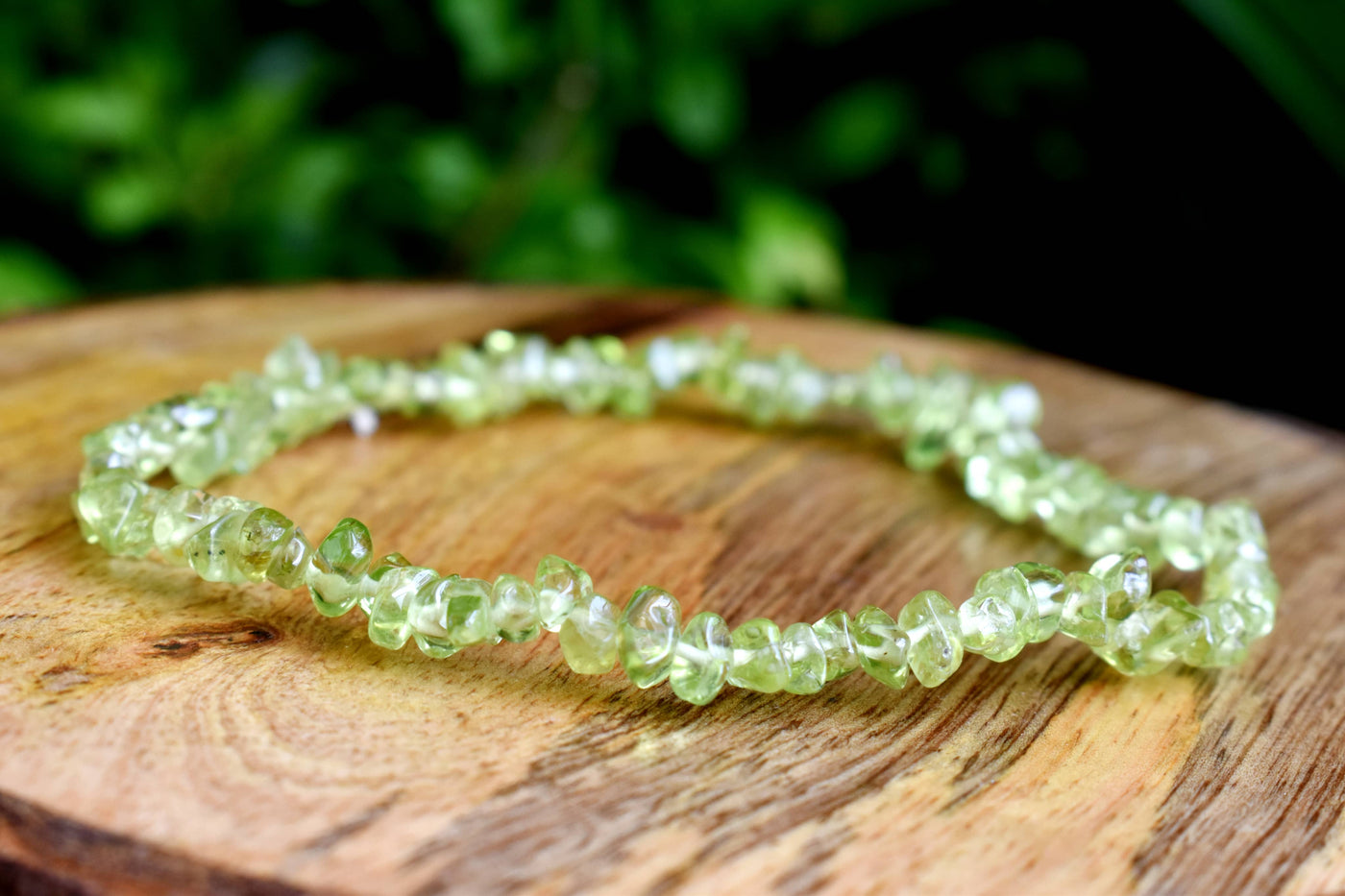 Natural Peridot Chip Bracelets,  Loose Crystal Gemstone Chip Bracelets ~ Healing Chip Bracelet