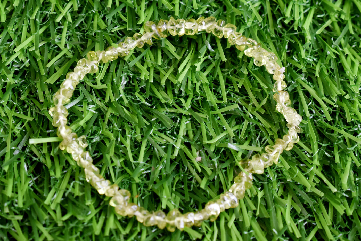 Natural Peridot Chip Bracelets,  Loose Crystal Gemstone Chip Bracelets ~ Healing Chip Bracelet