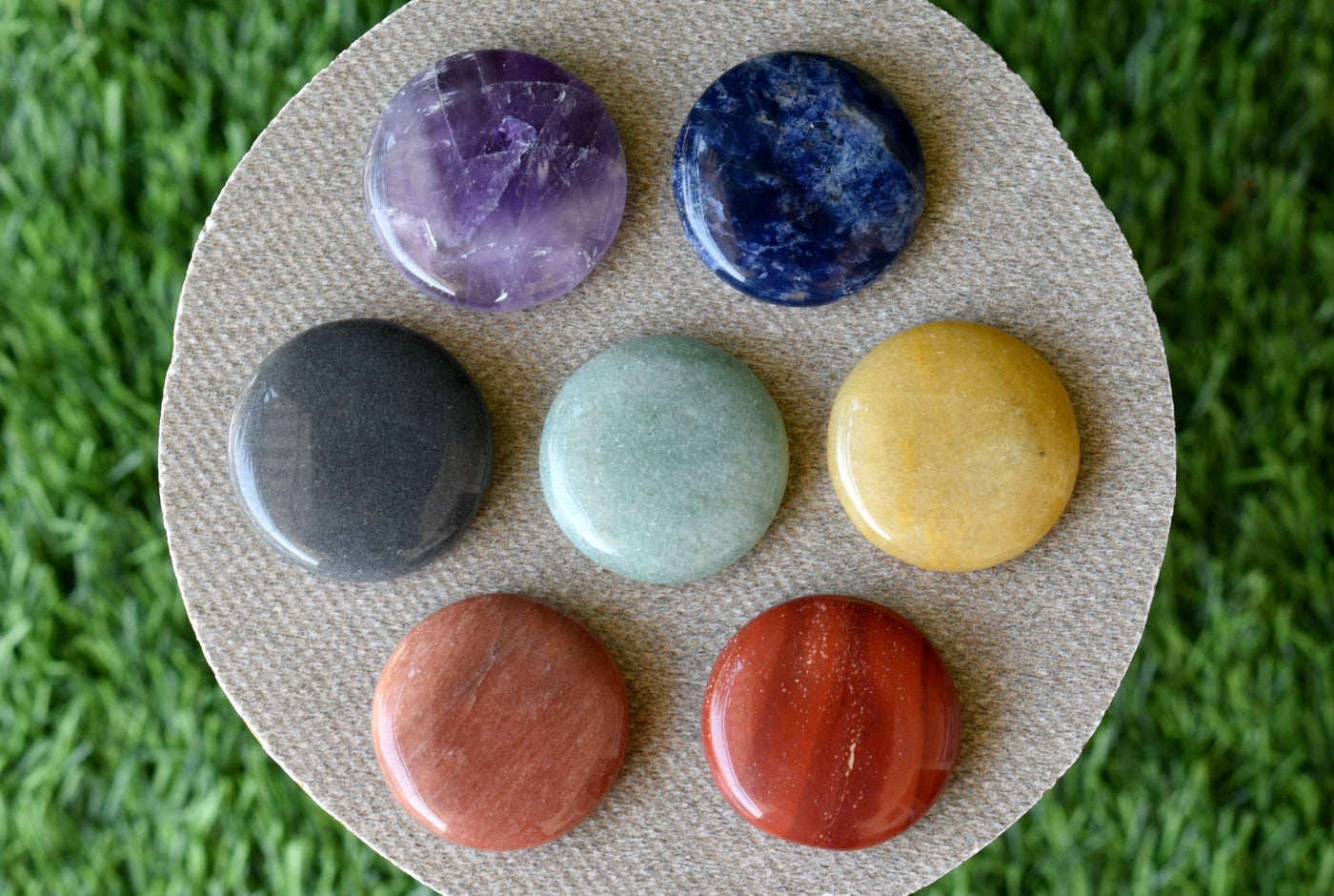 7pcs Chakra Round Crystal Set