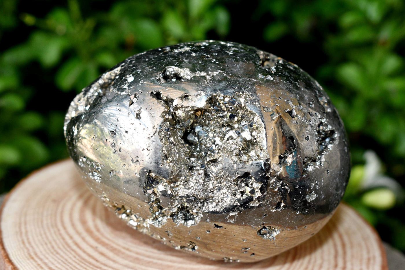 Pyrite Druzy Eggs Stone, Pyrite Crystal Egg ~ Natural Raw Metaphysical Gemstone