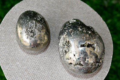 Pyrite Druzy Eggs Stone, Pyrite Crystal Egg ~ Natural Raw Metaphysical Gemstone