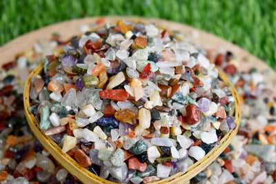 Raw Mix Agate Crystal Chips, Undrilled Gemstone Chips in a Pack size 4oz, 1/2lb, 1lb