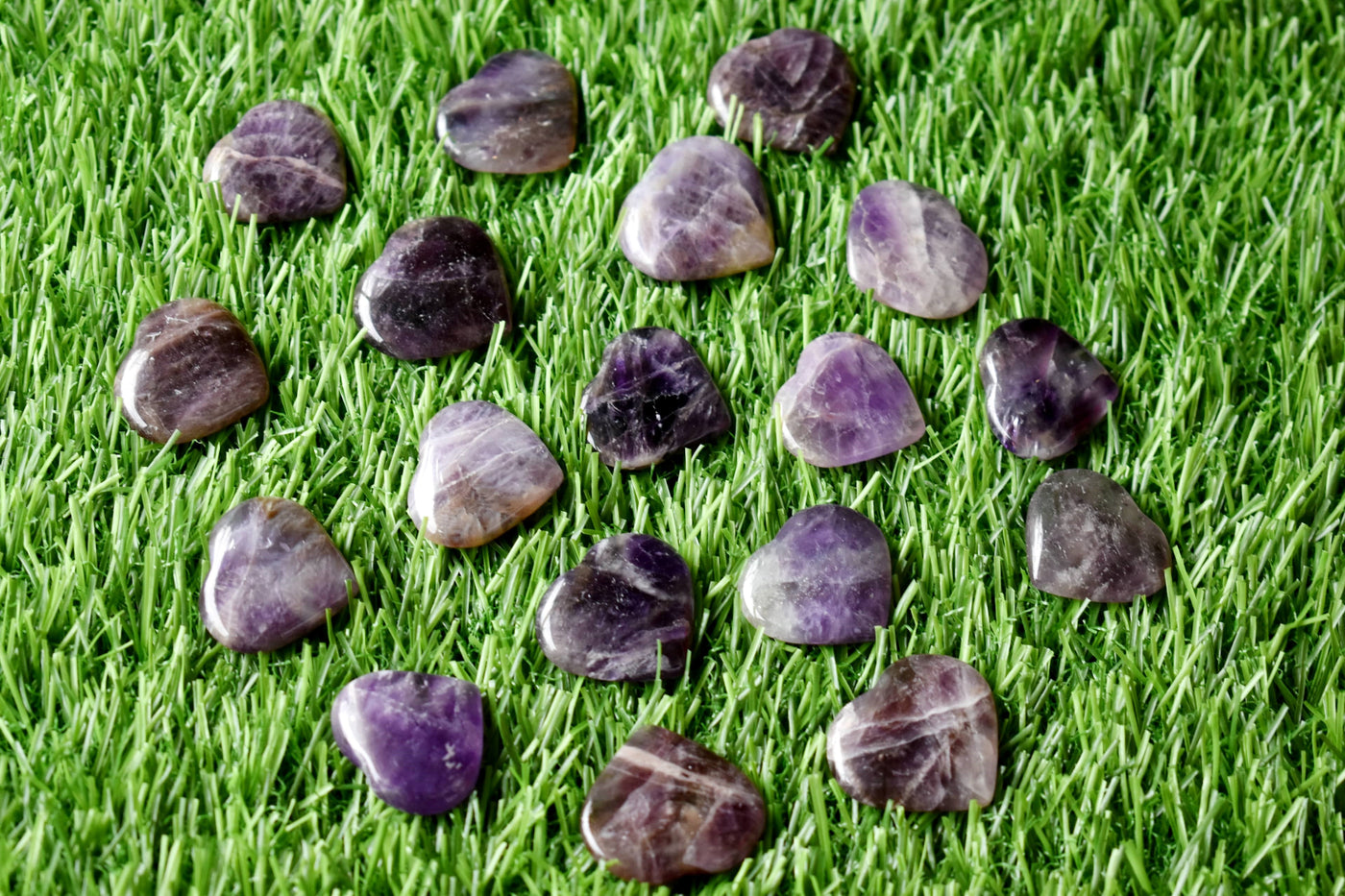 Amethyst Heart Crystal, Puffy Mini 1 Inch Pocket Crystal Heart-adorable little heart.