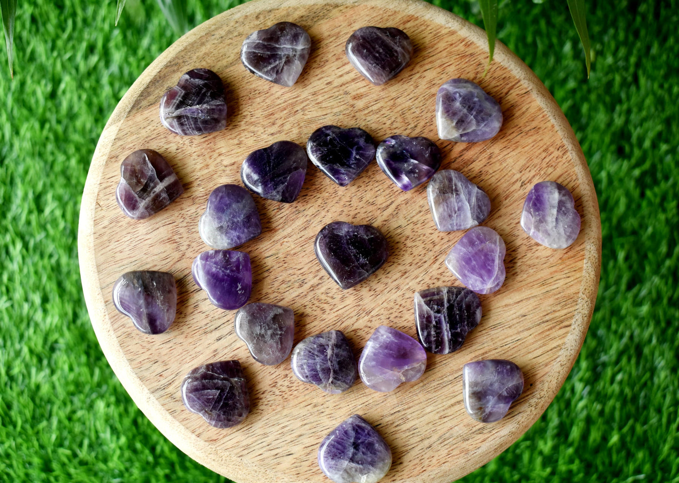 Amethyst Puffy Mini 1 Inch Pocket Crystal Heart