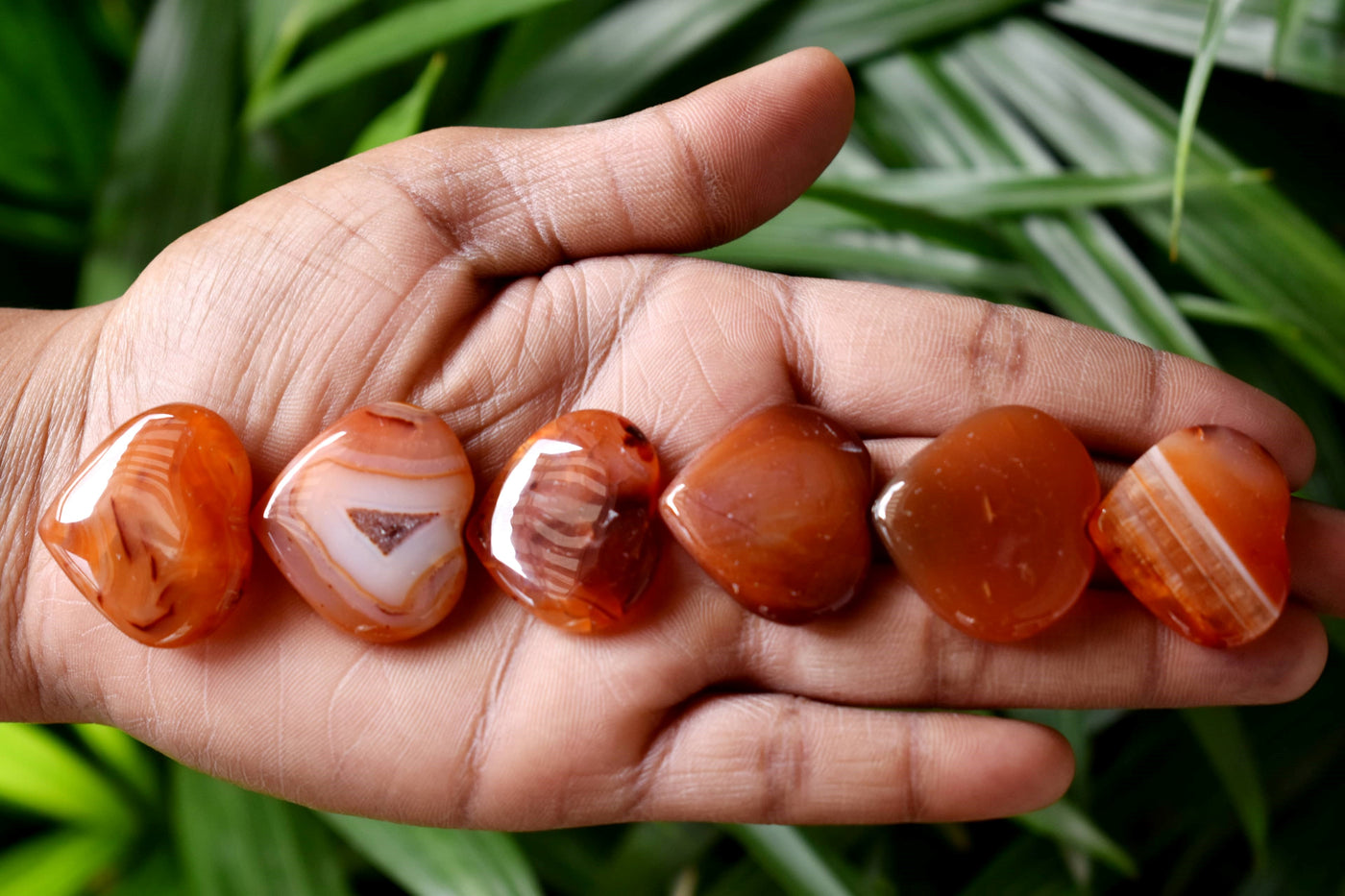 Carnelian Heart Crystal, Puffy Mini 1 Inch Pocket Crystal Heart