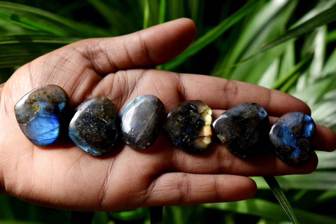 Labradorite Heart Crystal, Puffy Mini 1 Inch Pocket Crystal Heart