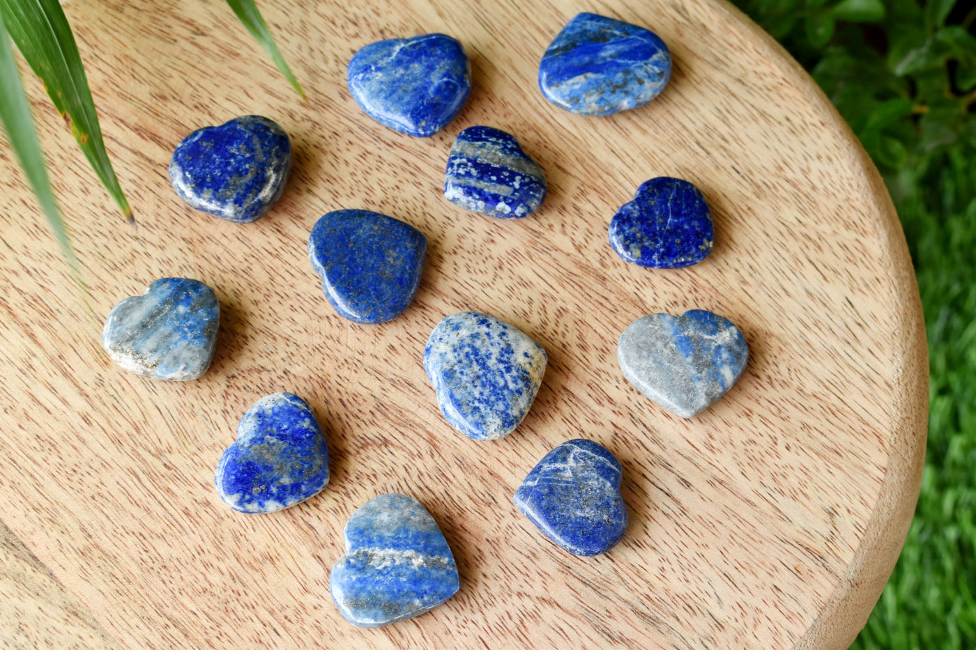 Lapis Lazuli Heart Crystal, Puffy Mini 1 Inch Pocket Crystal Heart