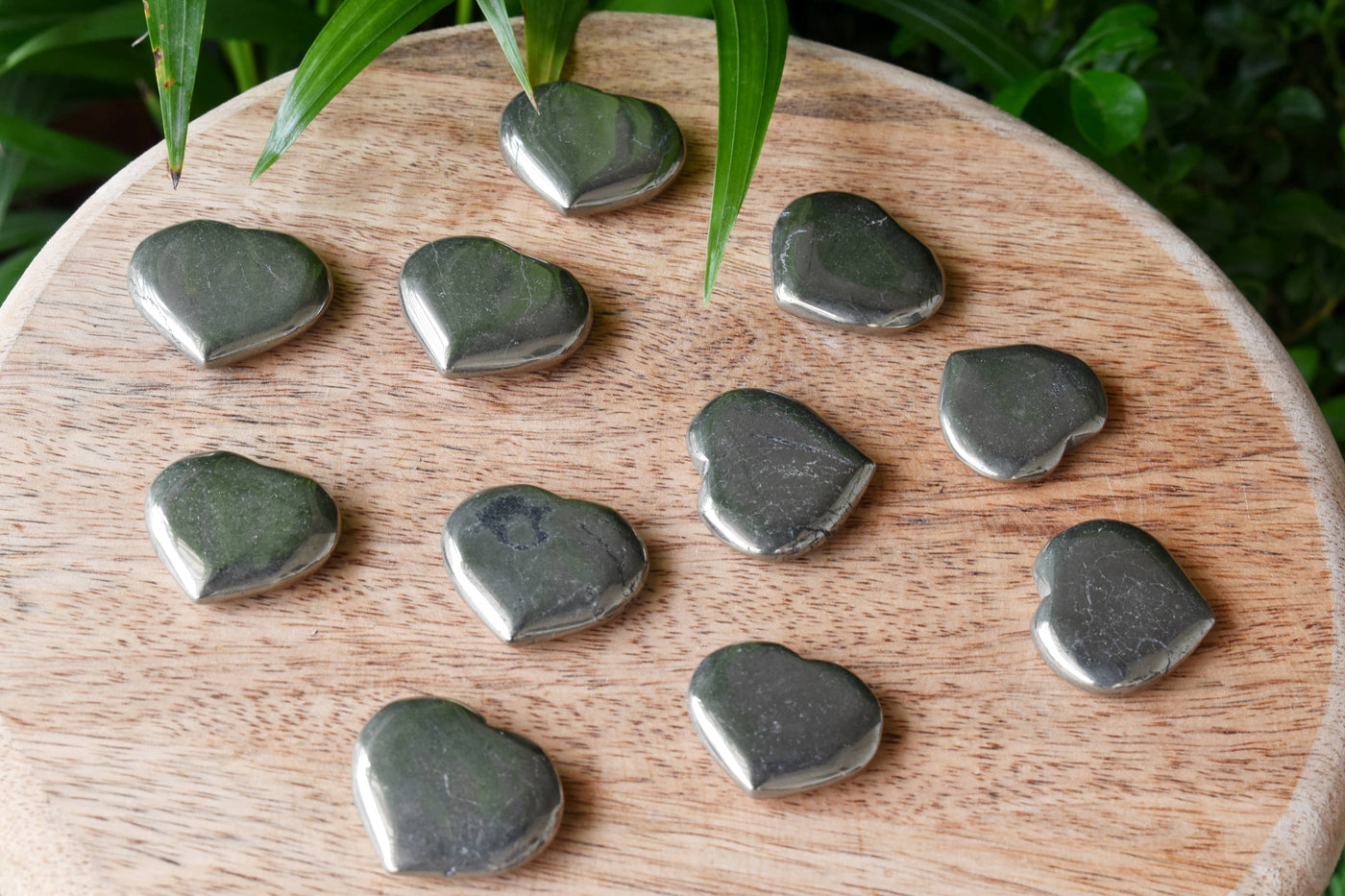 Pyrite Heart Crystal, Puffy Mini 1 Inch Pocket Crystal Heart