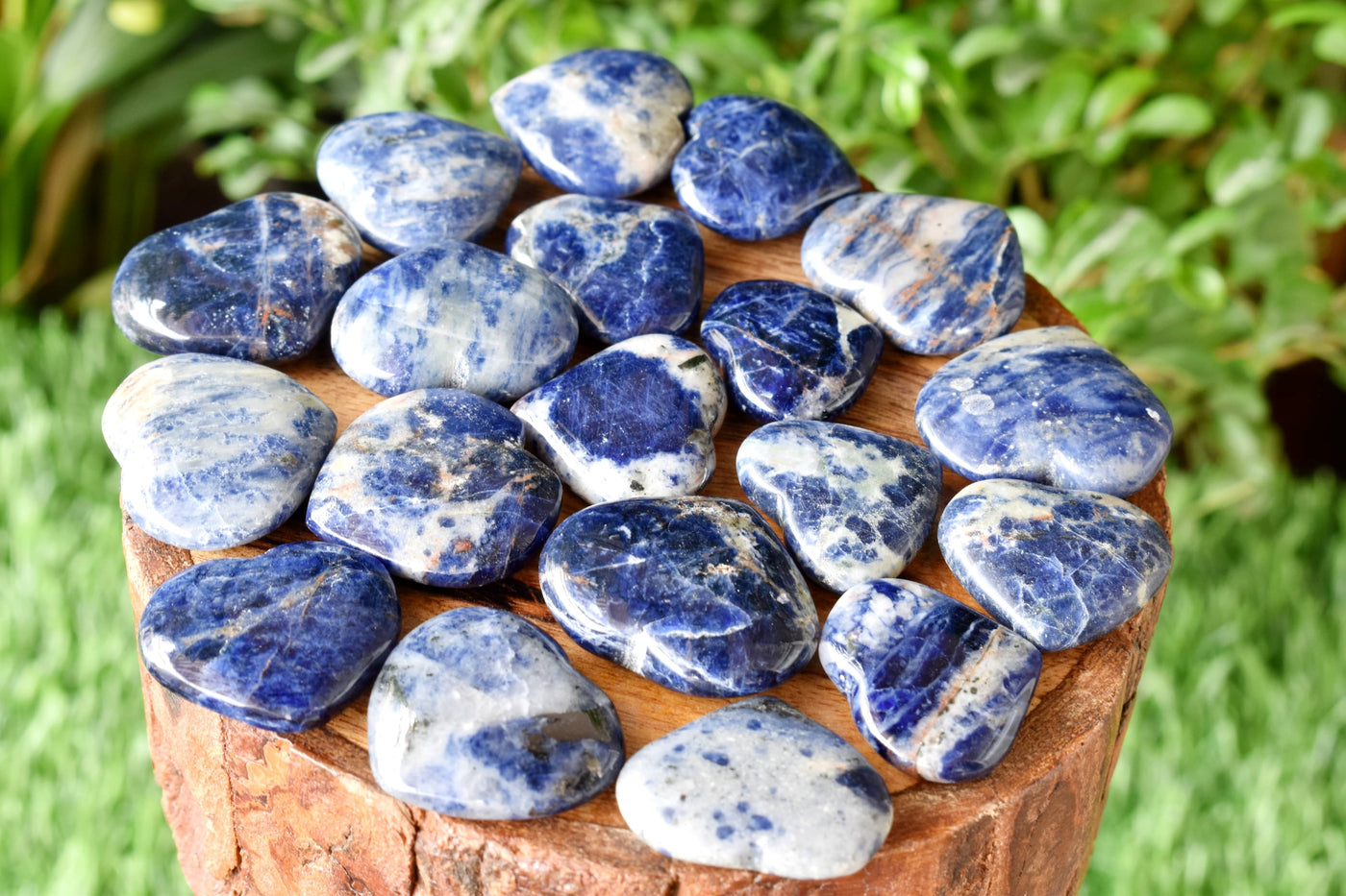 Sodalite Heart Crystal, Puffy Mini 1 Inch Pocket Crystal Heart