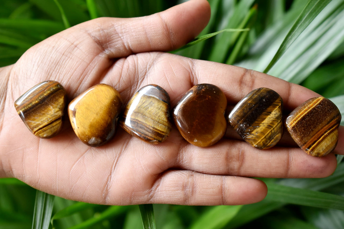 Tiger Eye Heart Crystal, Puffy Mini 1 Inch Pocket Crystal Heart