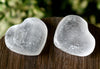 1.5" Selenite Puffy Heart Crystal, Natural Polished Small Pocket palm stone.