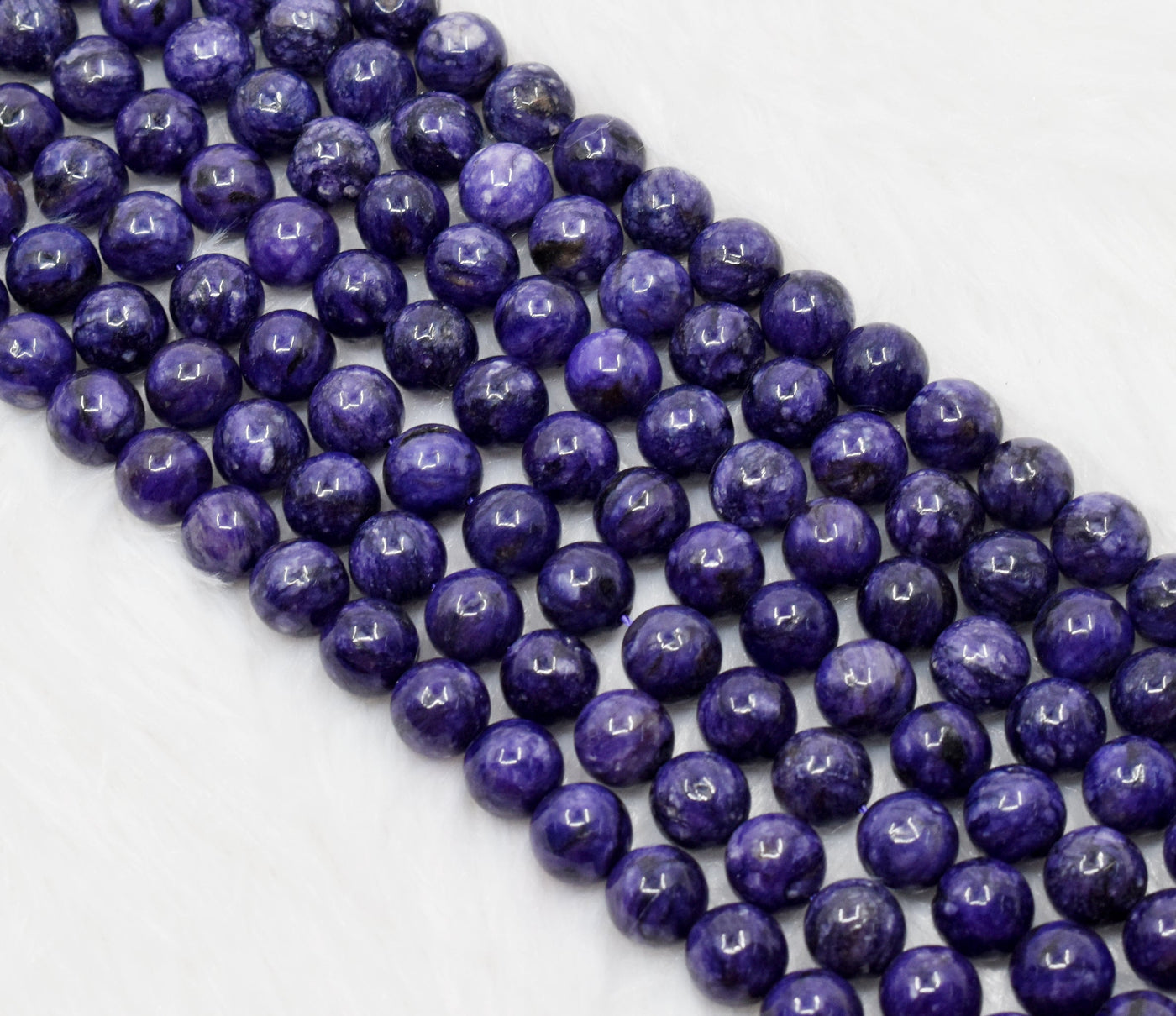 Chariote Dyed Beads, Natural Round Crystal Beads 6mm to 10mm