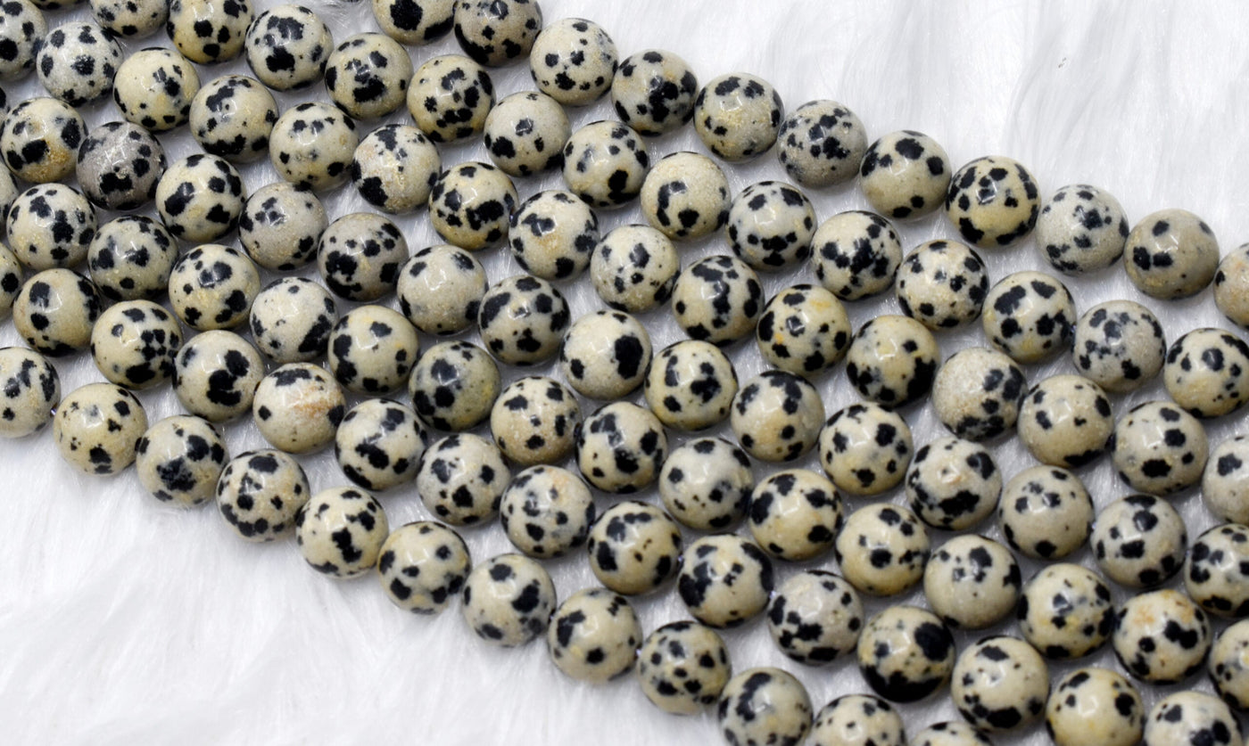 Dalmatian Jasper Beads, Natural Round Crystal Beads 4mm to 12mm