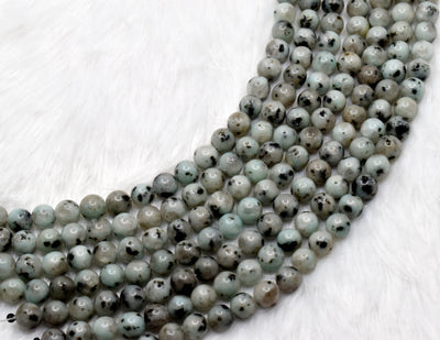 Kiwi Jasper Beads, Natural Round Crystal Beads 4mm to 12mm