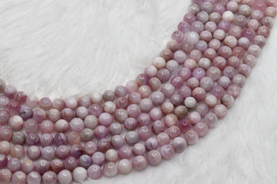 Kunzite Beads, Natural Round Crystal Beads 6mm to 10mm