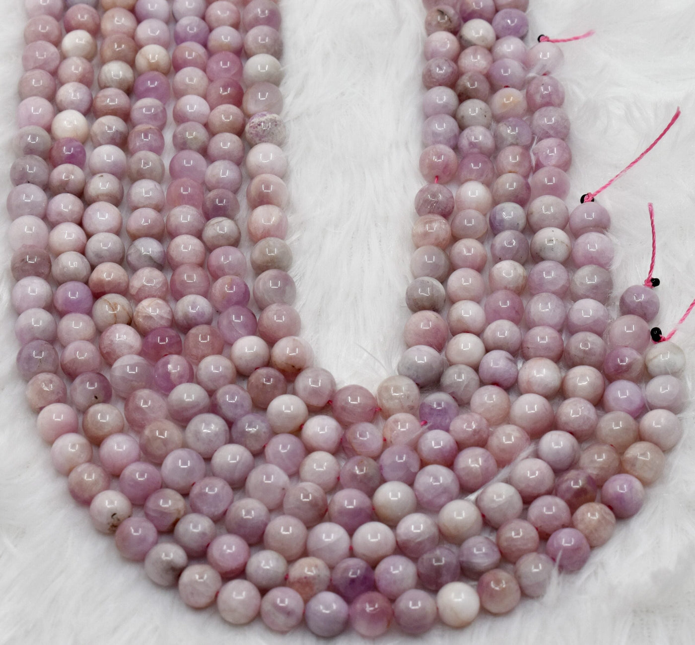 Kunzite Beads, Natural Round Crystal Beads 6mm to 10mm