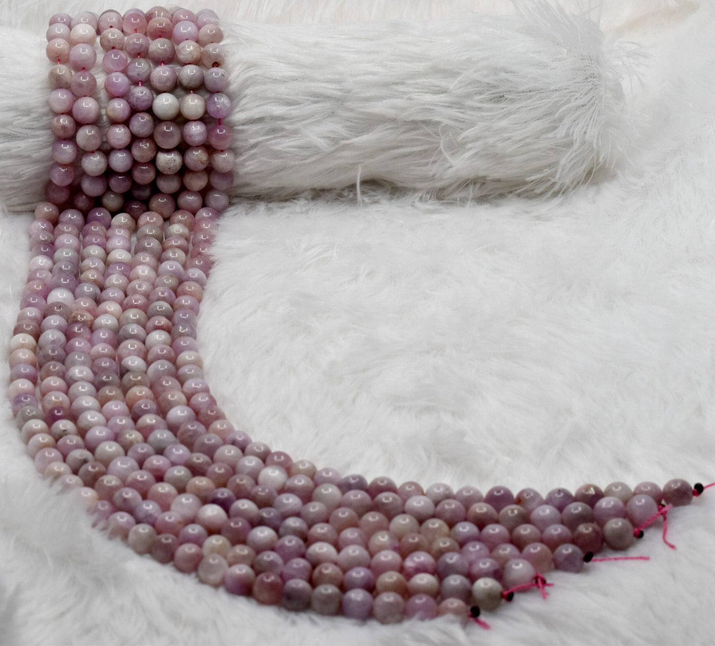 Kunzite Beads, Natural Round Crystal Beads 6mm to 10mm