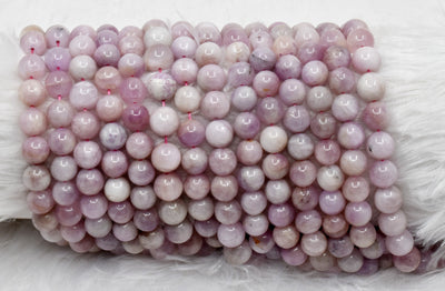 Kunzite Beads, Natural Round Crystal Beads 6mm to 10mm