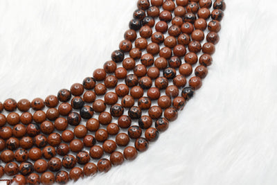 Mahogany Obsidian Beads, Natural Round Crystal Beads 4mm to 12mm