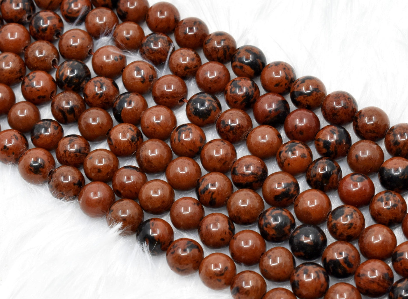 Mahogany Obsidian Beads, Natural Round Crystal Beads 4mm to 12mm