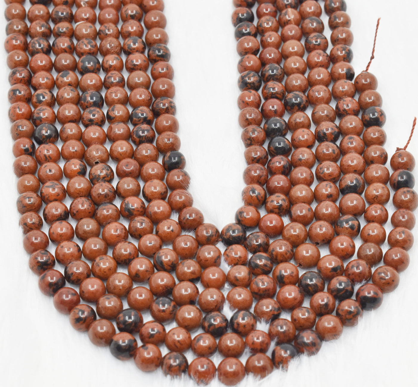 Mahogany Obsidian Beads, Natural Round Crystal Beads 4mm to 12mm