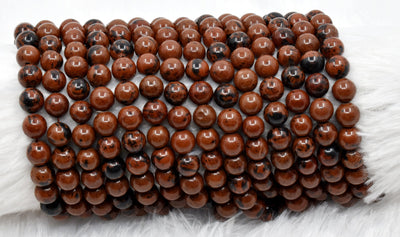 Mahogany Obsidian Beads, Natural Round Crystal Beads 4mm to 12mm