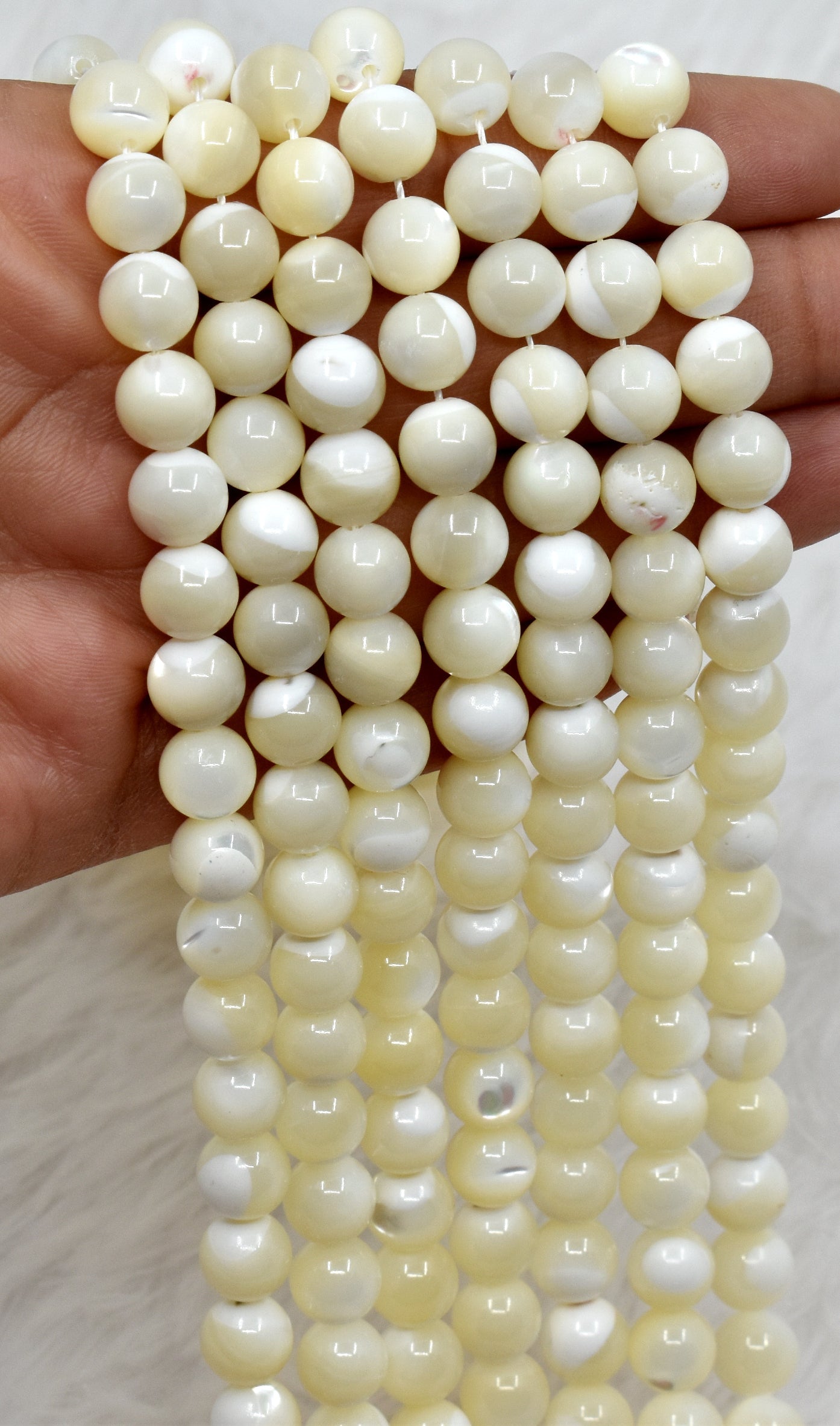 MOP Star Beads, Natural Round Crystal Beads 4mm to 12mm