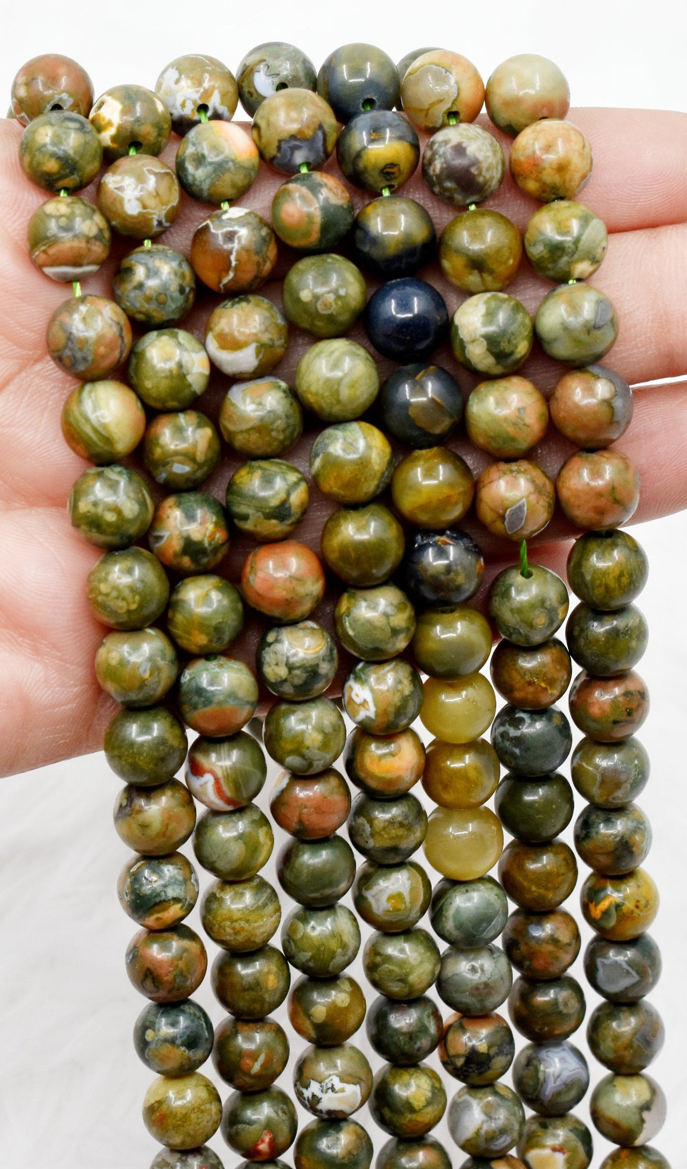 Ocean Jasper Beads, Natural Round Crystal Beads 4mm to 12mm